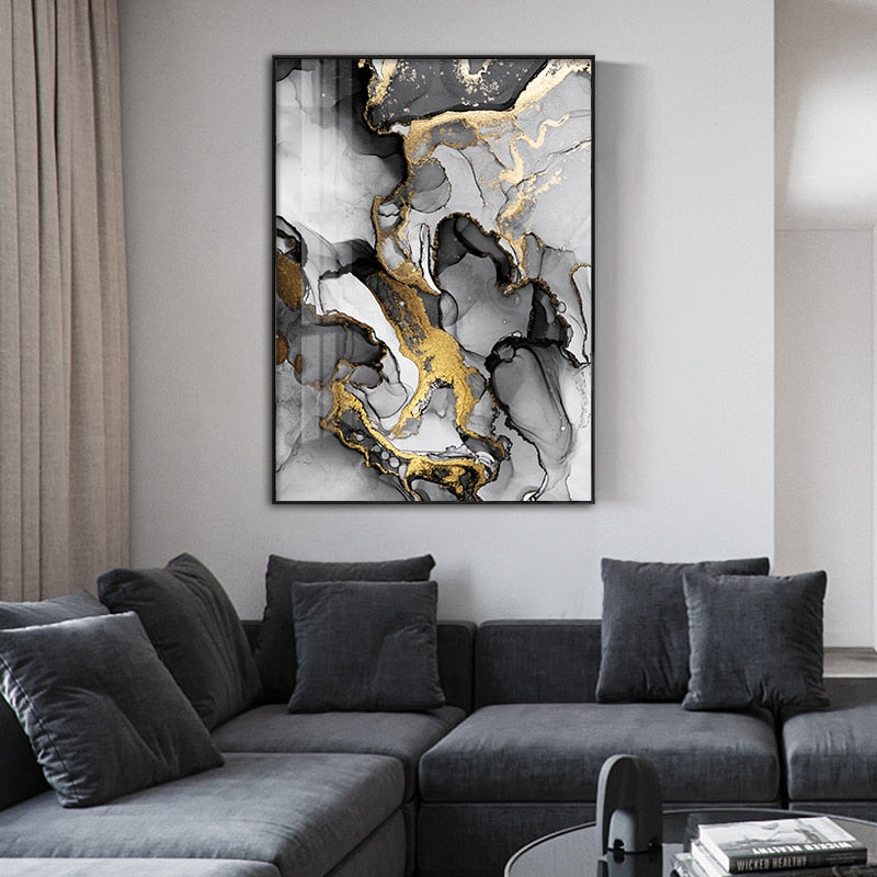 Abstract Golden Painting (3PCS)