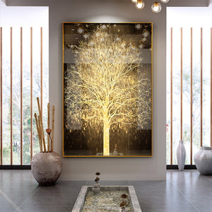 Gold Macrocarpa Tree Painting