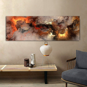 Orange Cloud Abstract Painting