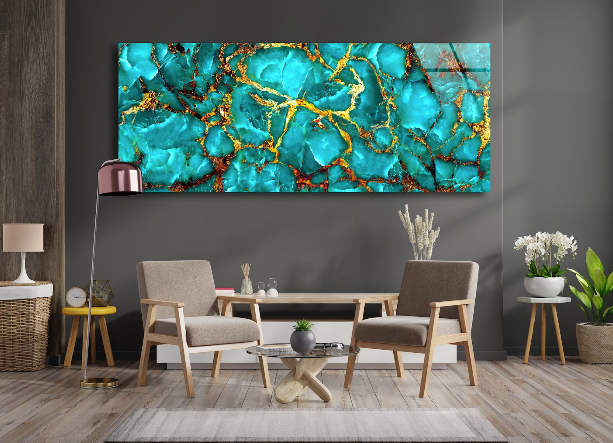 Electric Green Abstract Painting