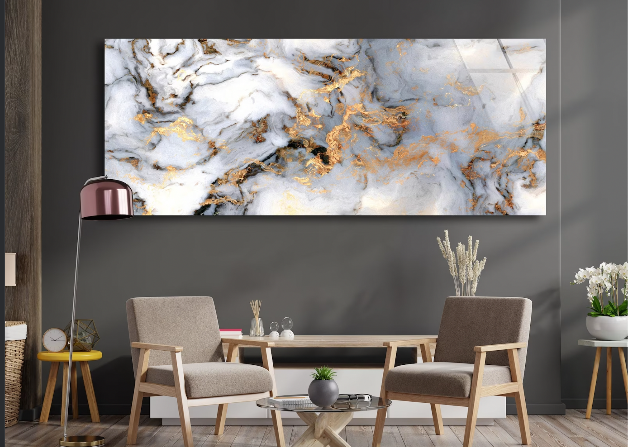 White Marble Absrtact Painting