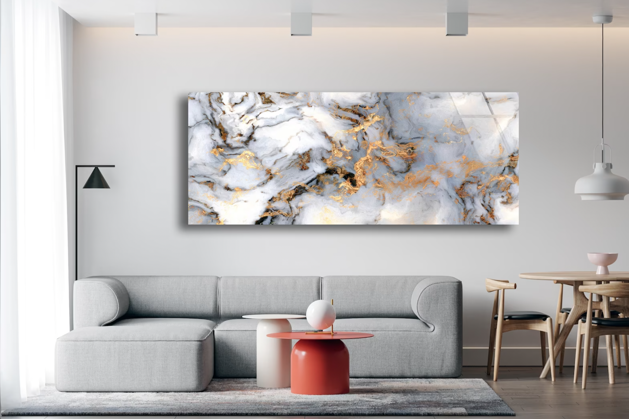 White Marble Absrtact Painting