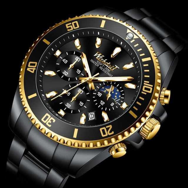 TMT Black And Gold Luxury Watch