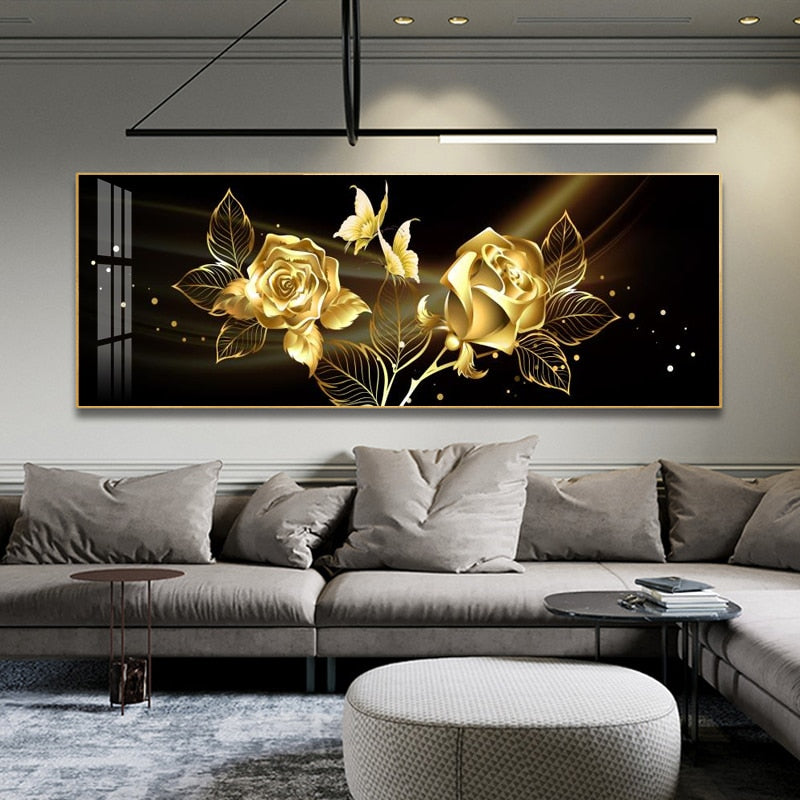 Golden Rose Painting